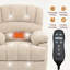 Fauteuil inclinable électrique en chenille de 23 po de large et à dossier haut avec massage par vibration à 8 points et chauffage lombaire-78627601