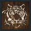 Tigre blanc sur bois foncé - impression-1203783809-1203783808