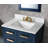 Doucette 30" Carrara White Marble Countertop Bath Vanity in Monarch Blue with Faucet and Mirror