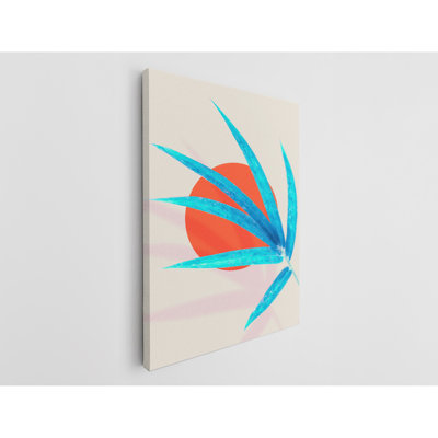 Modern Minimalist Tropical Painting Fine Art Canvas Print