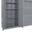 Grand lit escamotable mural avec armoires, gris-1278963703