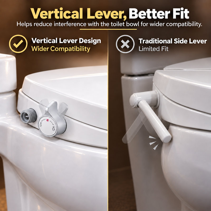 Abattant de toilette bidet électrique allongé Cleanlite E1 avec siège chauffant, séchoir à air chaud et télécommande