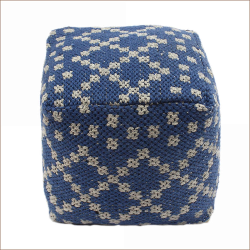 Repose-pieds d'extérieur carré bleu ciel | Coussin de plancher polyvalent | 16 x 16 x 16 | Bleu ciel | Extérieur