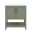 Meuble-lavabo de 30 pouces avec lavabo en céramique et rangement polyvalent-1527892191