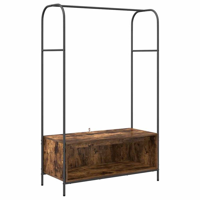 Clothes Rack 100 X 44 X 160 Cm Engineered Wood, Dark Brown