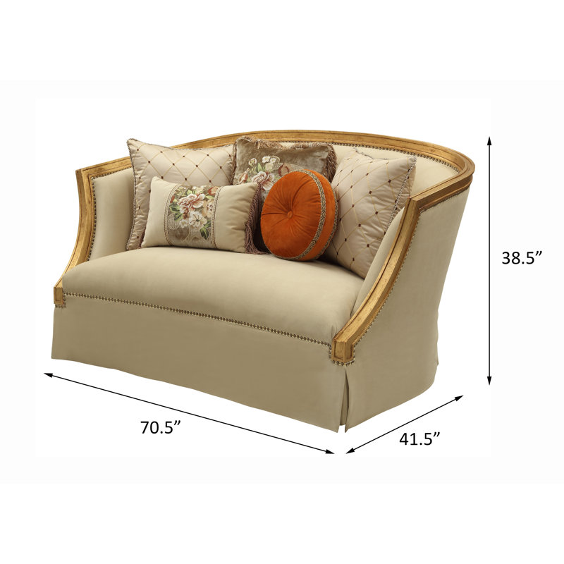 Nusha 70.5'' Recessed Arm Loveseat