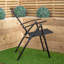 Bulkley Multi-Position Folding Garden Patio Single Chair In Black-124248587