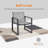 4-piece Outdoor Patio Conversation Set With Aluminum Frame, PVC-coated polyester Seating, And Spc Wood-look Coffee Table