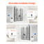Porte de douche de baignoire l 51 po x H 56 po Portes de douche pliables sans cadre