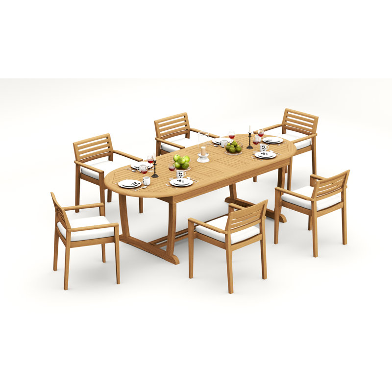 Ensemble repas d'extérieur Bechtel, 30" H x 71" L x 40" W, 6