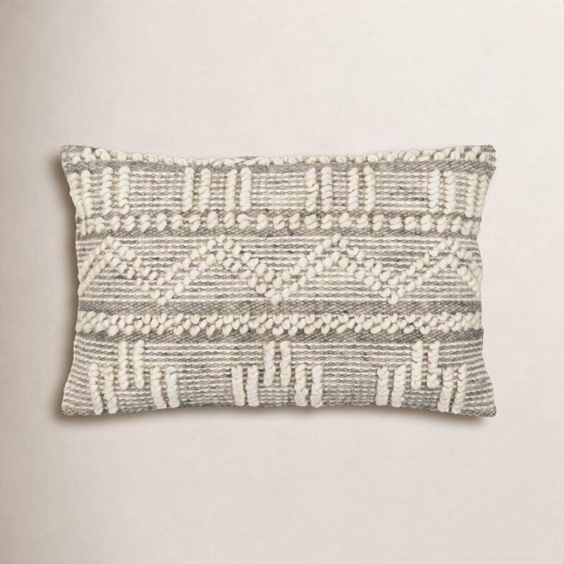 Doralia Embroidered Throw Pillow, Taupe, Down