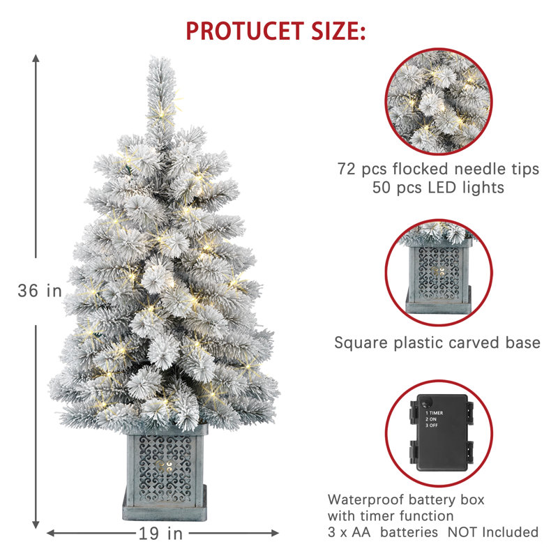 36' Lighted Christmas Tree