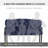 Outsunny Tufted Bench Cushions For Outdoor Furniture, 3-Seater Replacement For Swing Chair, Patio Sofa/Couch, Overstuffed, Includes Backrest, Dark Blue