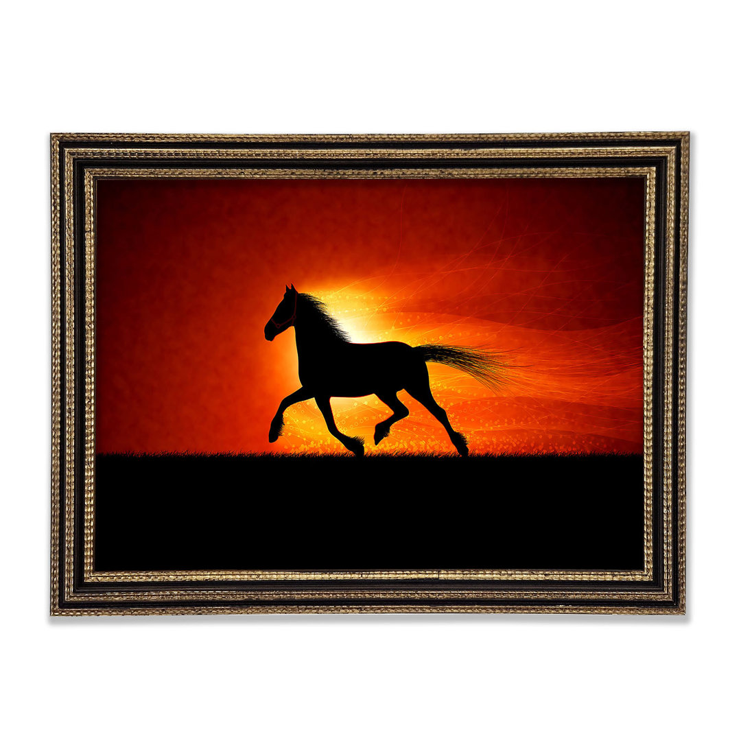 Running Horse Sunset Blaze - Druck