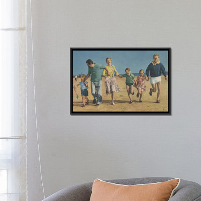 «Happy Family Running», impression sur toile