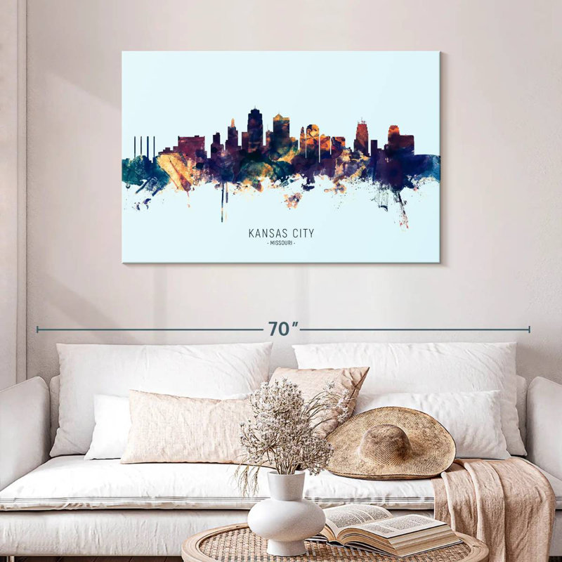 Skyline de Sirecs, Missouri, Kansas, H 30 po x l 45 po
