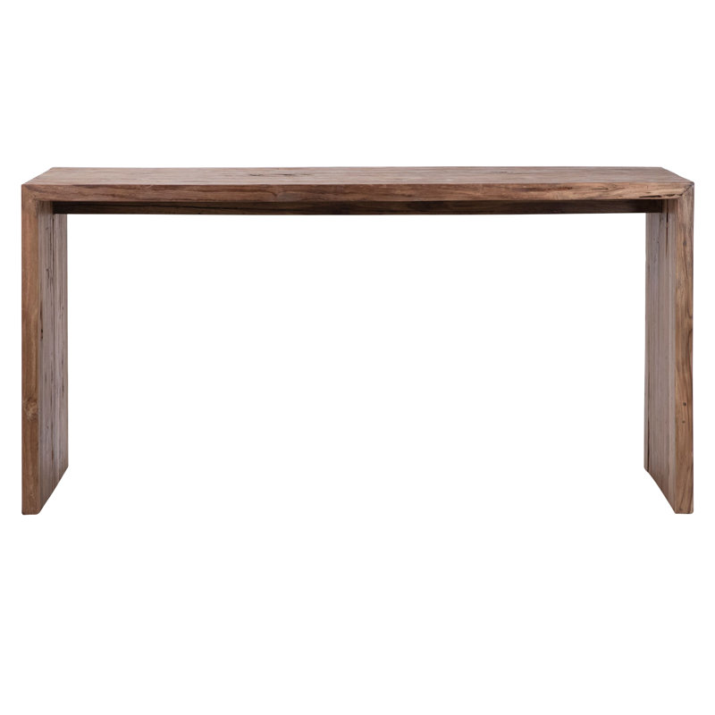 Chilton 60-Inch Rectangular Reclaimed Teak Waterfall Writing Desk