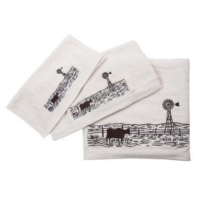 Ensemble de serviettes brodées 3 pièces Huntsman