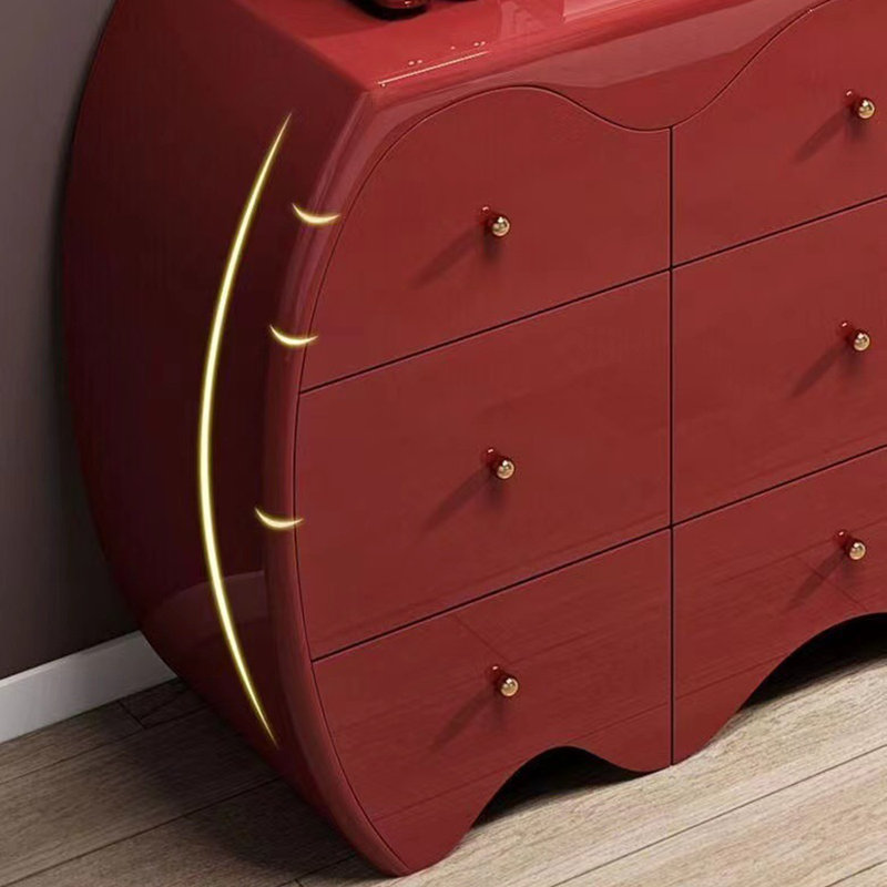 Commode d'appoint 9 tiroirs, Rouge