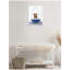 «Bear Cub in Eclectic Blue Bathaign» par Amy Peterson, reproduction d'art sur toile encadrée