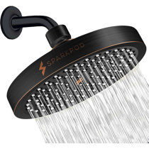 SparkPod Fixed Shower Head - High Pressure Rain (Polished Chrome, 8 In