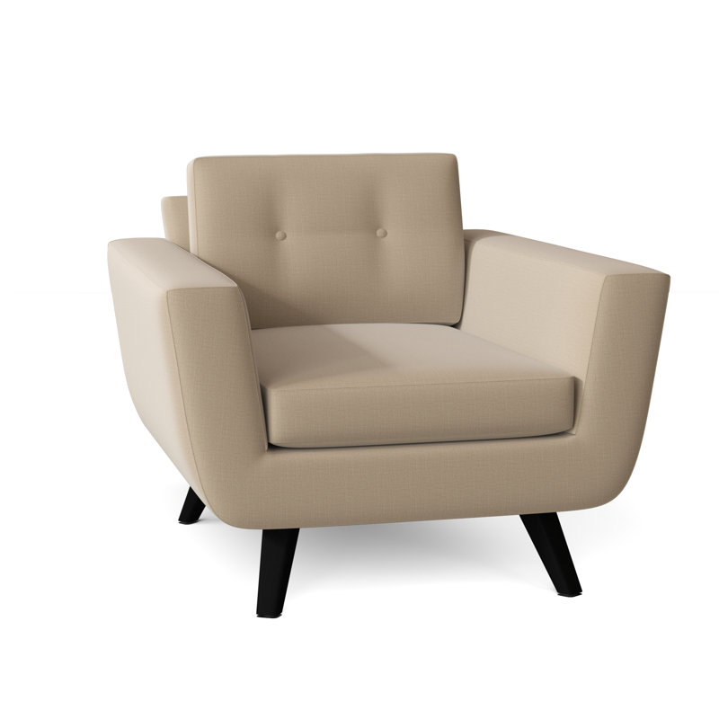 Fauteuil Callie, Toile de jute Marlow, Noir, Moyenne