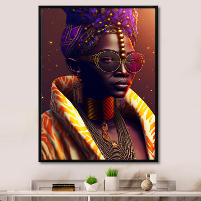 Femme afro-américaine, vêtements traditionnels IV sur toile