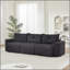 Canapé en chenille pour le salon, grand canapé 3 places moderne de 109 po avec accoudoirs épaissis, dossier rembourré, assise profonde, moelleux, confortable pour le salon, la chambre à coucher, un appartement, le bureau noir-33952776