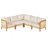 Modern Outdoor 5 Seater V-Shaped Sofa