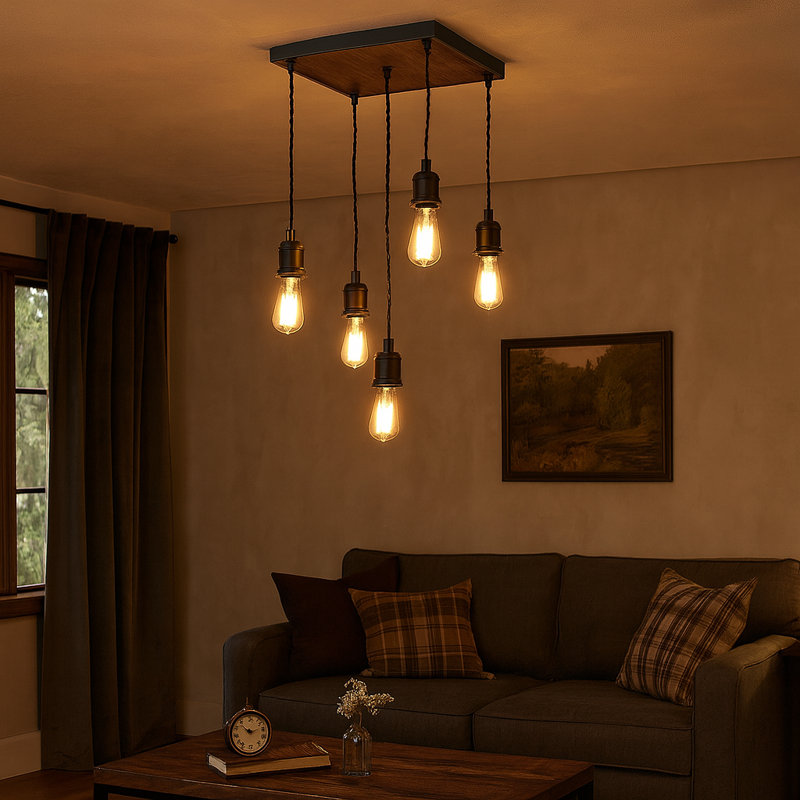 5 - Light Pendant, Brown