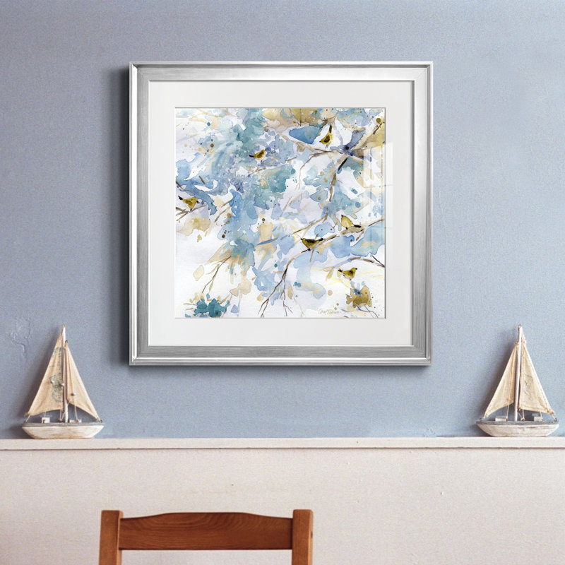 Topaz Spring II - peinture encadrée, Papier avec cadre argenté, H 22,5 po x l 22,5 po x P 1,5 po