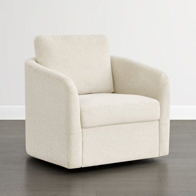 33" W Modern Upholstered Swivel Armchair
