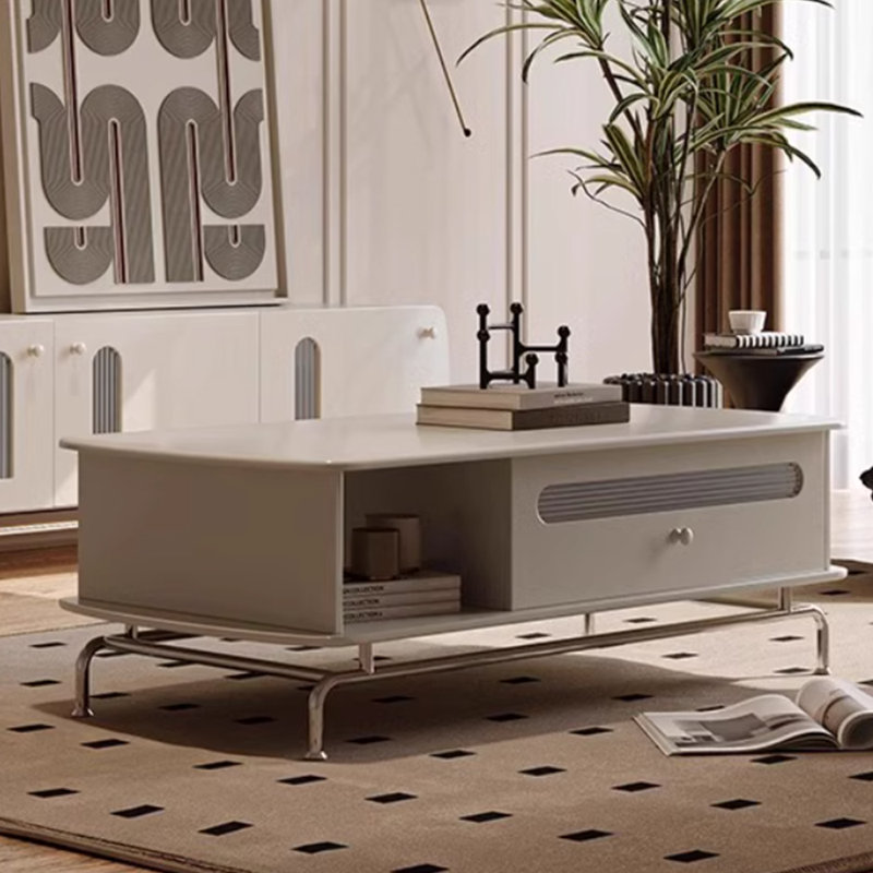Table basse moderne de style crème