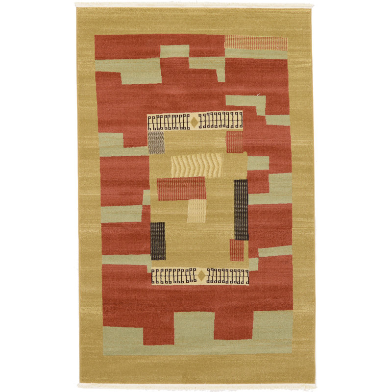Tapis géométrique Abrigail, Rectangle 7 pi 1 po x 10 pi