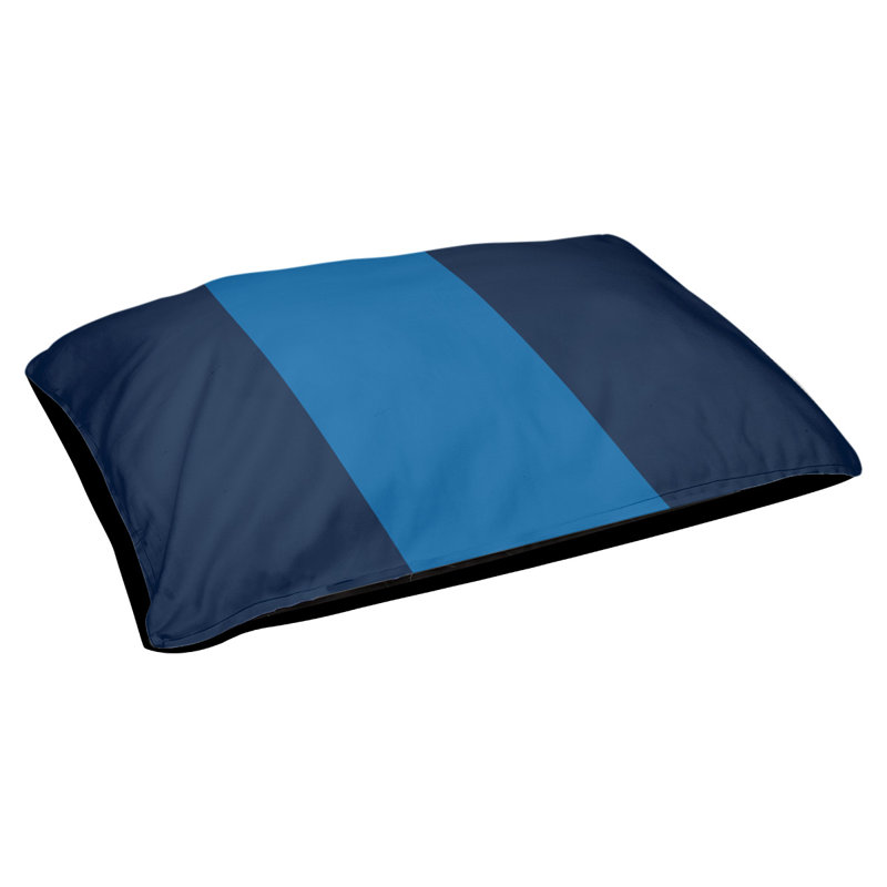 Coussin rectangulaire designer Tampa Bay, Grand (L 40 po x l 50 po), Bleu nuit polaire / bleu aviateur