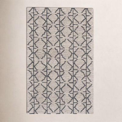 Carlette Hand-Tufted Geometric Wool Rug
