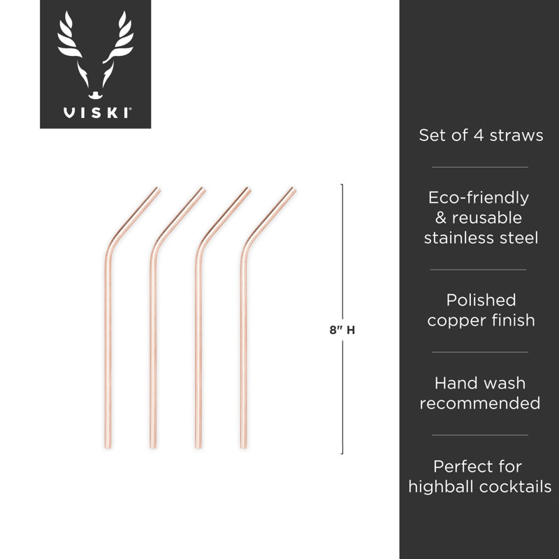 Paille en acier inoxydable Mercer