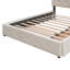 Lit rembourré en lin avec 2 tiroirs et 1 lit gigogne simple TG-102467323