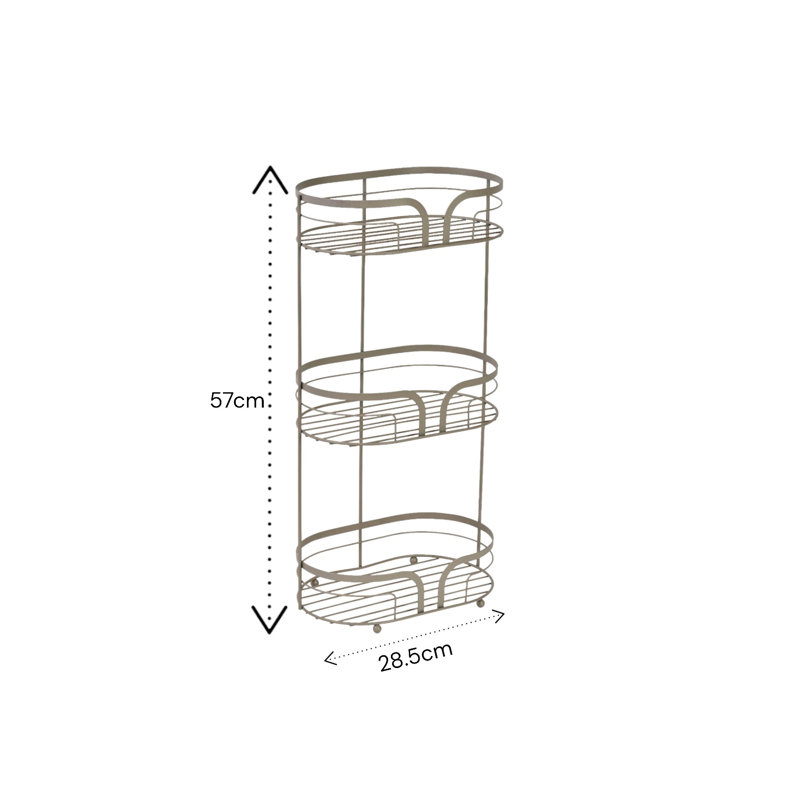 Steel Freestanding Bathroom Shelves, Beige