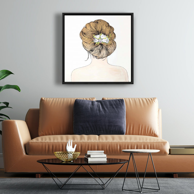 Art romantique, toile romantique - Dame avec fleurs