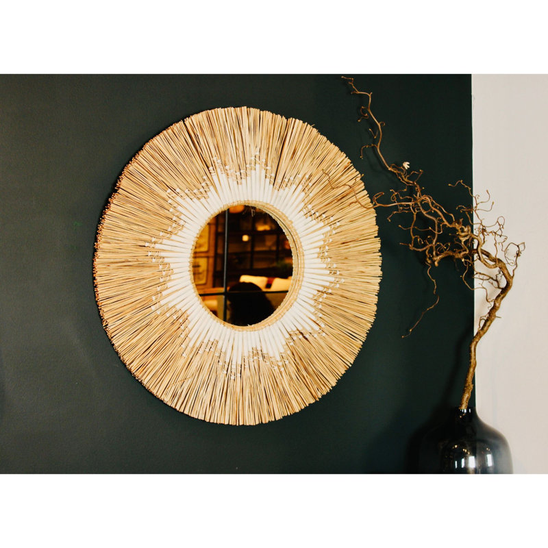 Seagrass 30" Round Mirror