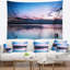 Tapisserie avec accessoires suspendus en tissu de mer de coucher de soleil sur lake-28490583