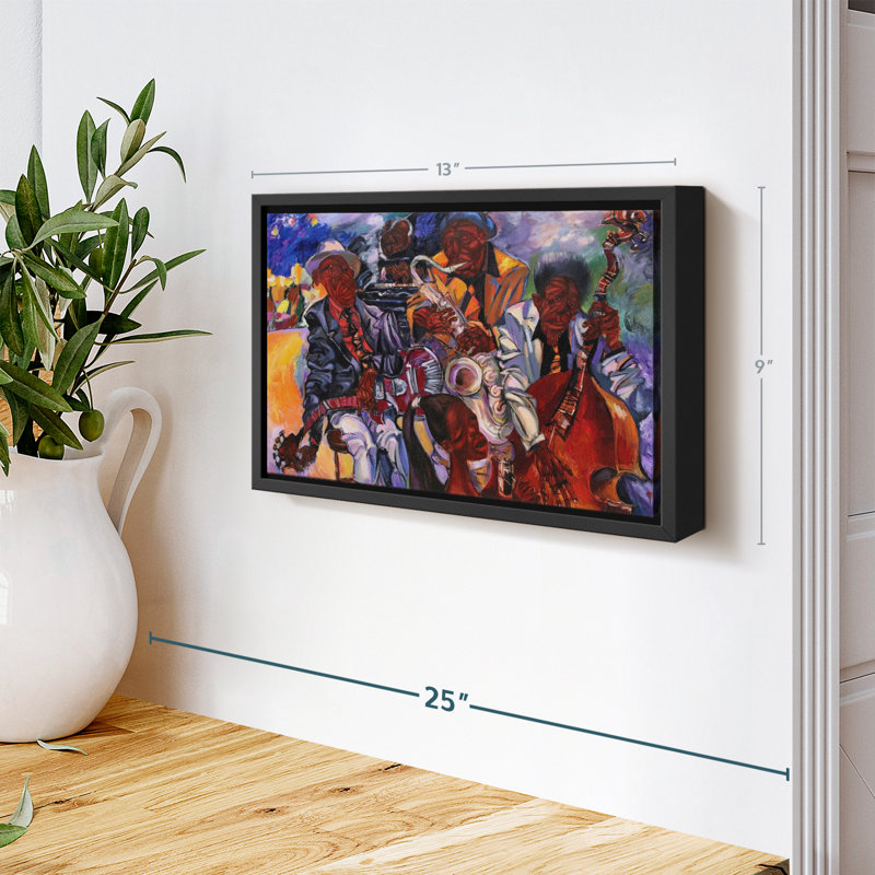 Reproduction d'art sur toile Jazz Band, H 9 po x l 13 po