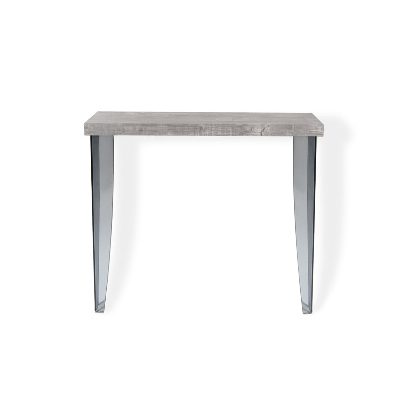 Ostrowski 100cm Solid Wood Top Console Table, Grey, Fume