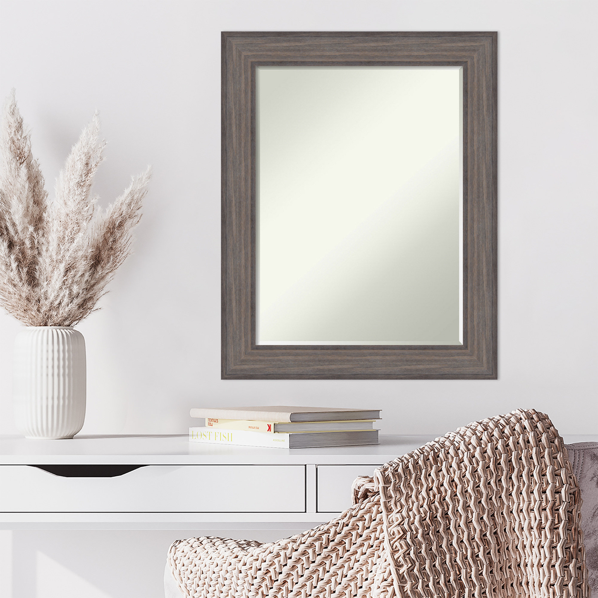 Millwood Pines Pacifica Wood Flat Wall Mirror | Wayfair