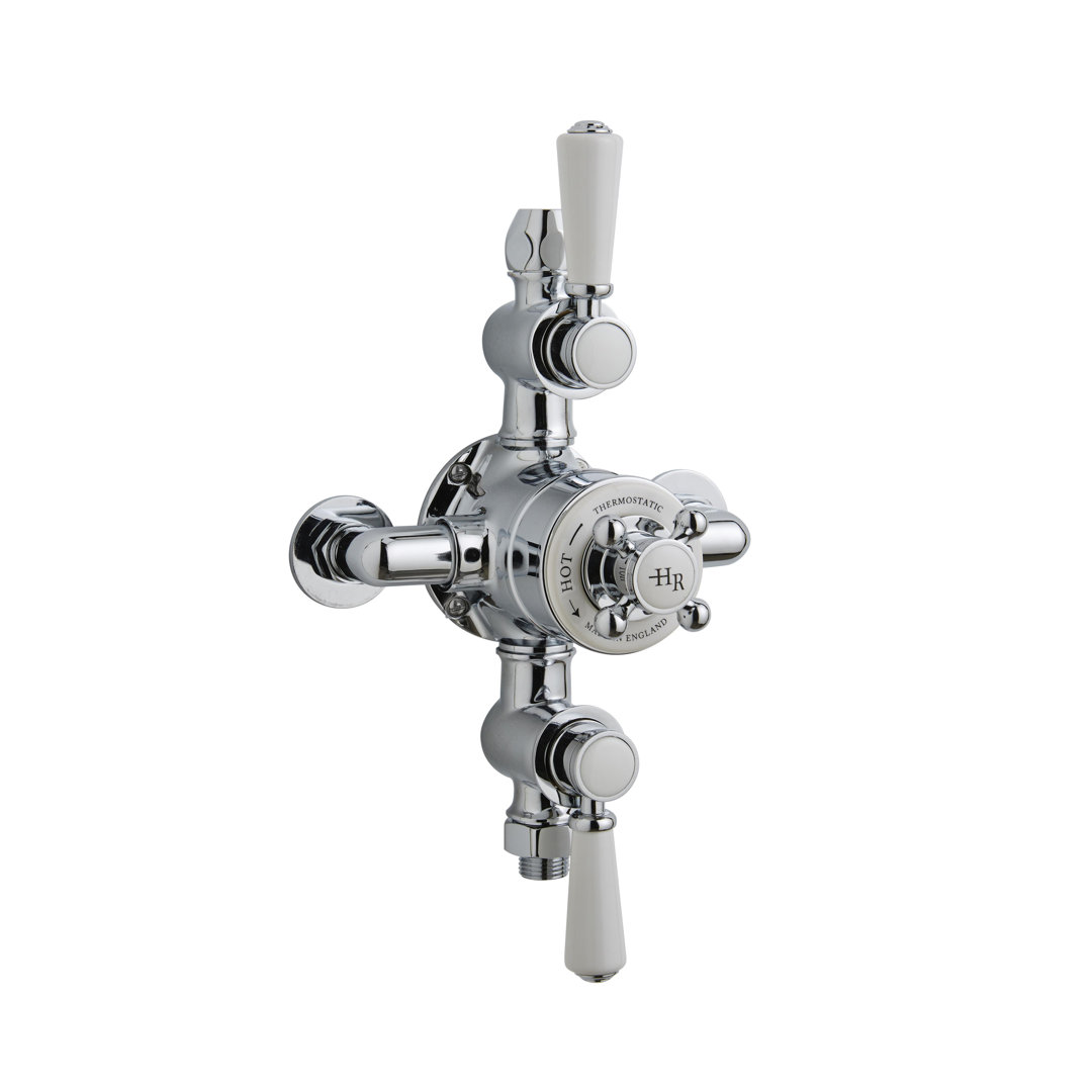 Topaz Triple Exposed Thermostatic Shower Valve