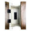 Table de chevet avec ports - armoire de porte de grange à tiroir brune et blanche pour table de chevet, armoire de style, + blanc, pratique