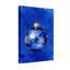 Ornement de Noël bleu avec motif de flocons de neige dorés-831005574