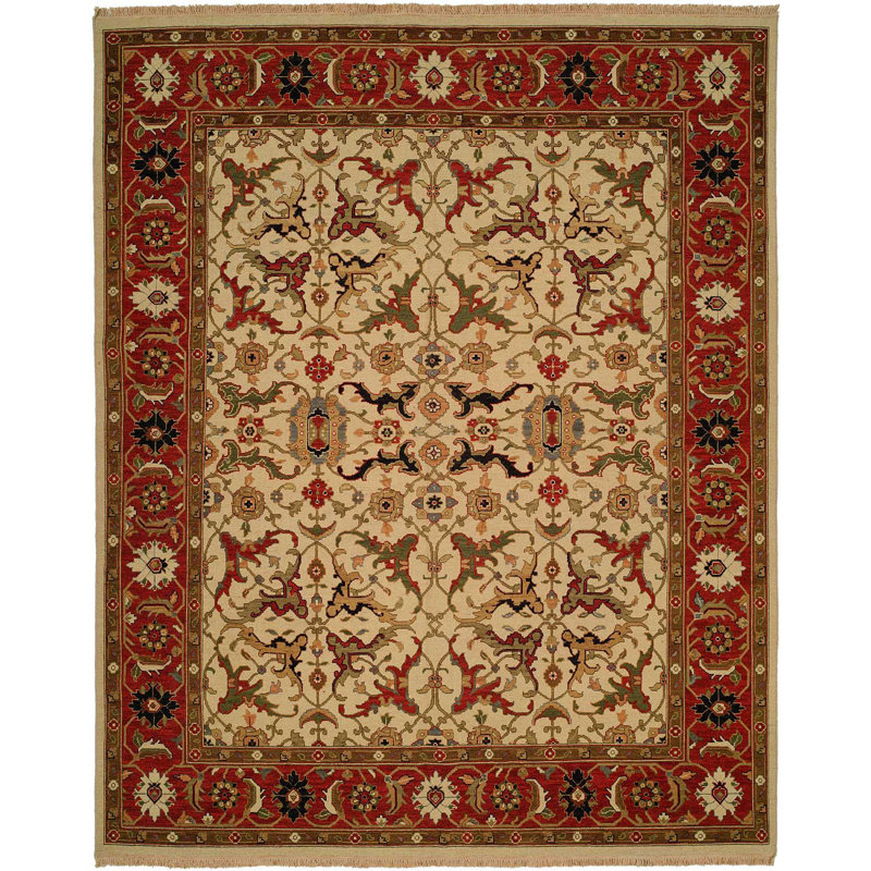 Wool Oriental Area Rug, Rectangle 9' x 12'