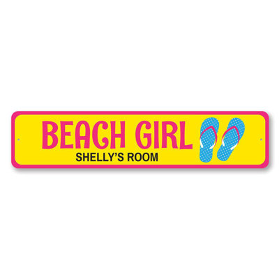 Beach Girl Custom Aluminum Sign